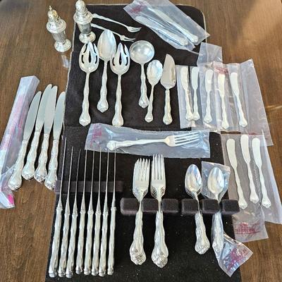 Gorham Rondo Sterling Silver Flatware Lot 65 Pcs Serving Pieces Salt Pepper 2,012g Excluding Knives