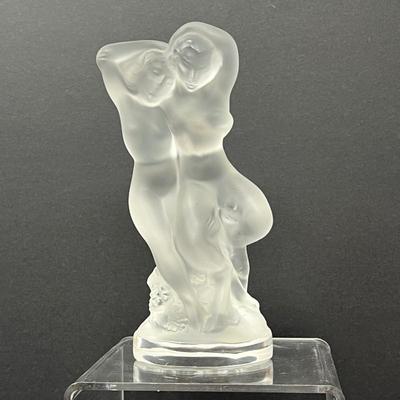  Lalique "Le Faune" Frosted Crystal Figurine "Pan and Diana"