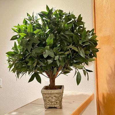  Artificial Laurel Plant in Decorative Pot