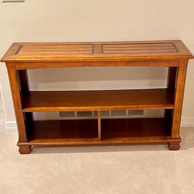 Vintage Solid Wood Console Table with Open Shelves- 50” Long