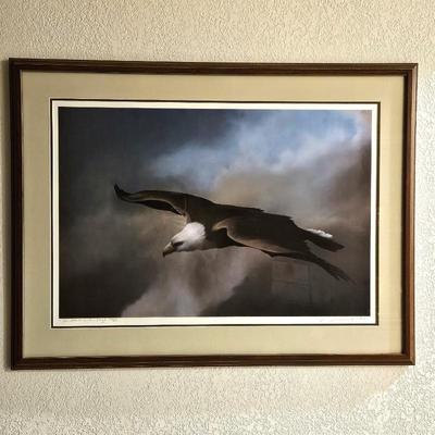  Framed Limited Edition Lithograph “The Grace of an Eagle” by Dan Howell, Signed & Numbered 214/450, 39” x 29”
