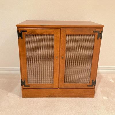  Ethan Allen 30" Hi-Fi Record Music Cabinet Base in maple wood.