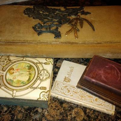 Sale Photo Thumbnail #28: Antique filled photo alblums and many small antique books