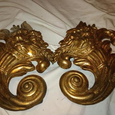 Sale Photo Thumbnail #16: Large 1860 bronze opera   house curtain tie backs