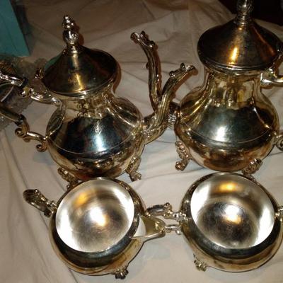 Sale Photo Thumbnail #63: Silver plate tea sets