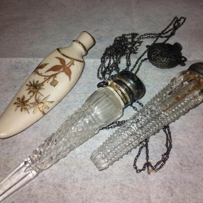 Sale Photo Thumbnail #21: Antique royal worchester and silver perfumes