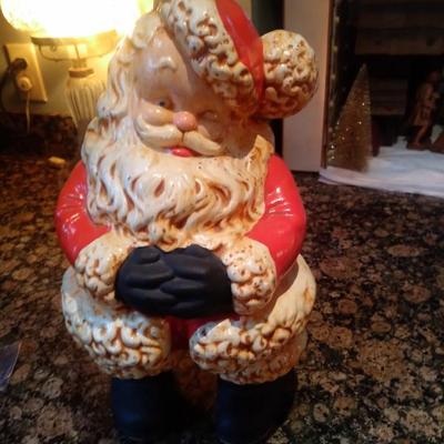 Sale Photo Thumbnail #78: Large ceramic christmas santa