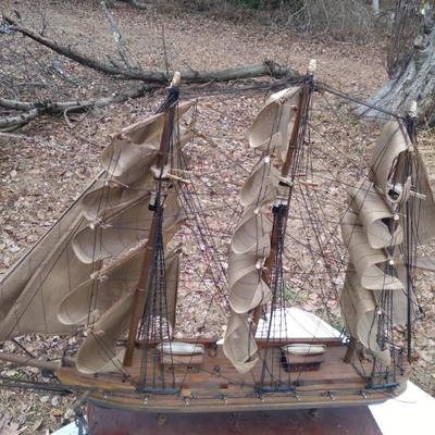 Vintage wood ship