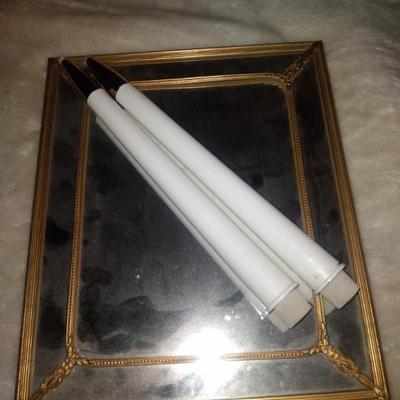 Great picture frame and gas candles