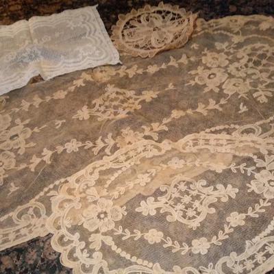 Sale Photo Thumbnail #56: Hand done antique lace