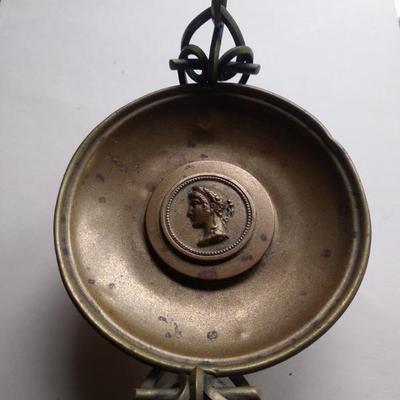 Grand tour antique bronze pin tray