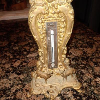 Sale Photo Thumbnail #30: Victorian metal thermometer