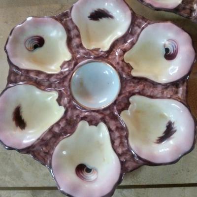 Each limoges plate has individual paintings on it