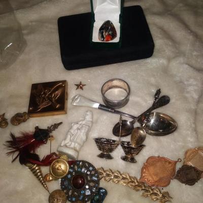 Sterling silver silverplate and costume