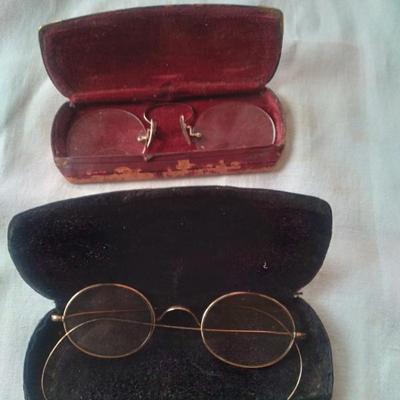 Antique glasses w cases