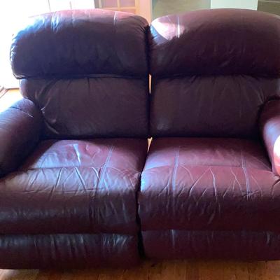 La-Z-Boy Leather-Style Two-Seat Reclining Sofa