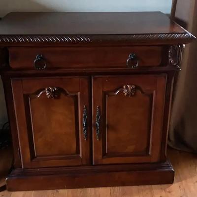 Wooden Cabinet with Metal Pulls