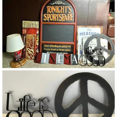 Entertainment Room Décor Including Handmade Coke Can Lamp