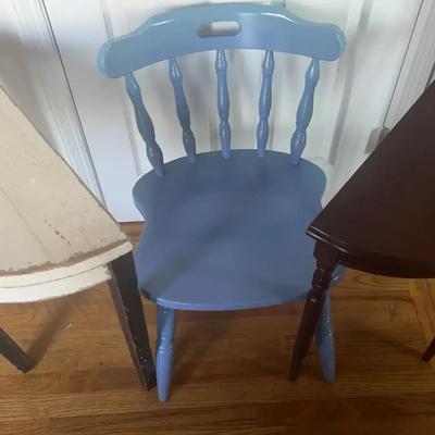 Chair with Two Small Side Tables