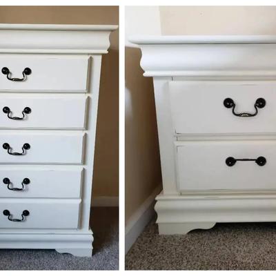 Coaster Furniture White Painted Wood 4-Drawer Chest with Antique-Style Hardware