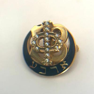 10k Gold Vintage Phi Beta Gamma Pen With Small Pearls 4.7g Total