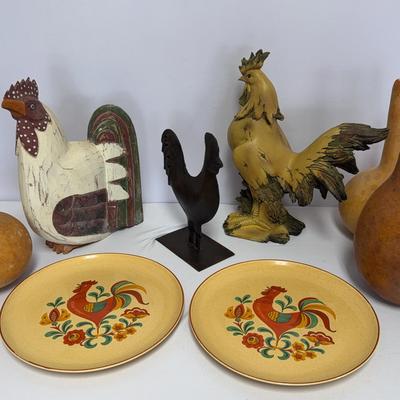 Roosters And Gourds galore 