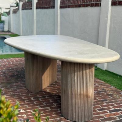 Sale Photo Thumbnail #9: Arhuas Outdoor Dining Table
originally: $5,000
our price: $2,500
widest point 47"
30"H
