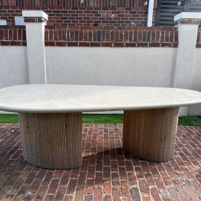 Sale Photo Thumbnail #8: Arhuas Outdoor Dining Table
originally: $5,000
our price: $2,500
widest point 47"
30"H