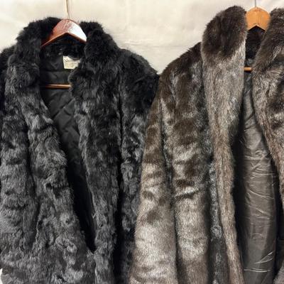 Vintage rabbit fur and faux fur ladies coats 2)
