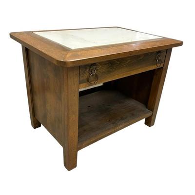 Side table with ceramic top