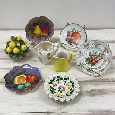 Vintage fruit motif collectibles