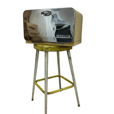 Yellow metal stool yellow metal bread box !