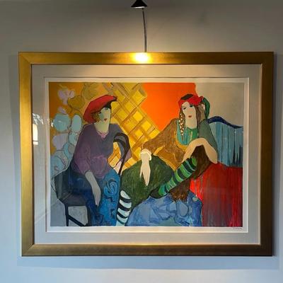 Rare vibrant, original artist print by itzchak tarkay