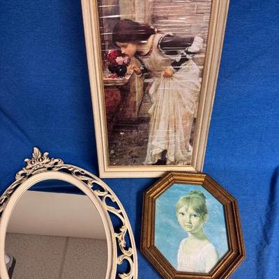 Syroco ornate mirror portraits