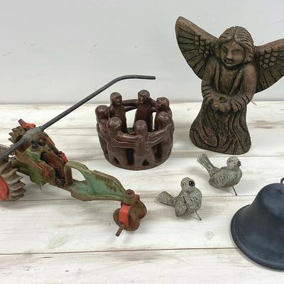 Outdoor decor and vintage tractor sprinkler