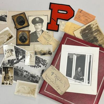 Family history scrapbook and collodion positives