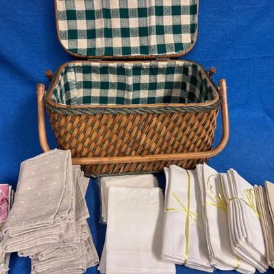 Basket of linens