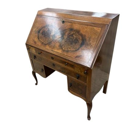 Dutch Baroque walnut or mahogany secretary desk