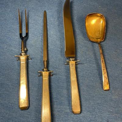 Monogrammed Sterling Silver Serving And Carving Set