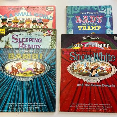 Walt disney lp record albums and lady and the tramp big golden book