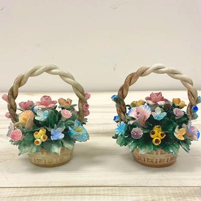 Looks to be aynsley capodimente floral bouquet baskets