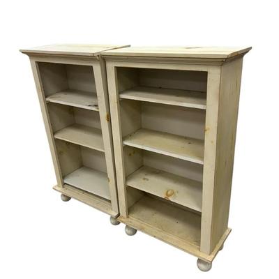 Pair of wooden book cases