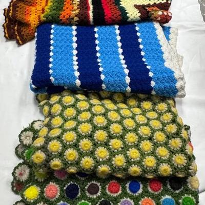 Crochet blanket lot handmade