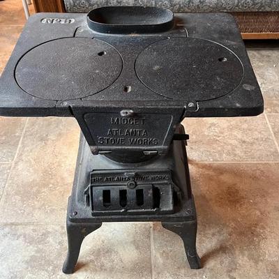 Midget Atlanta Stove Works No. 8 Cast Iron Wood-Burning Stove