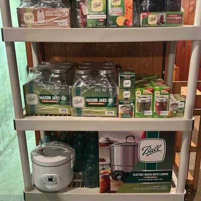 Various Canning Equipment & Canning Jars Lot 