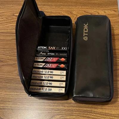 Vintage Lot Of TDK / Maxell Cassette Tapes  And two Cassette Cases 