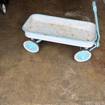 Vintage Steel Pull Rex Rocket Wagon 