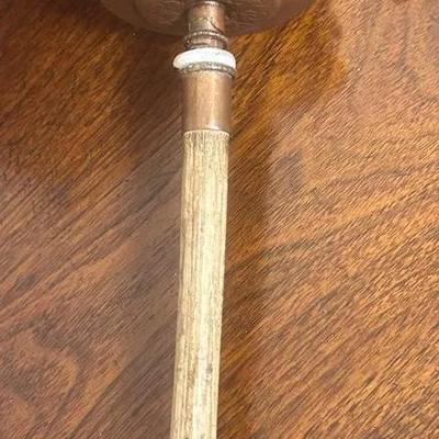 Vintage Cooper & Wood Tibetan Buddhist Prayer Wheel w/Scroll