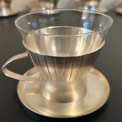 Set of 6 Mid-Century German Tea Glasses From WMF