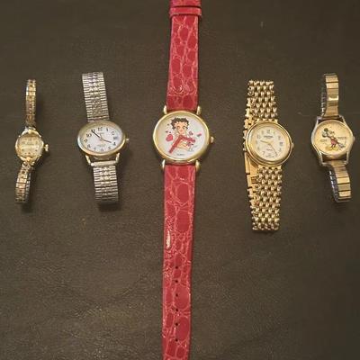 Lot of 5 Various Vintage Women’s Watches